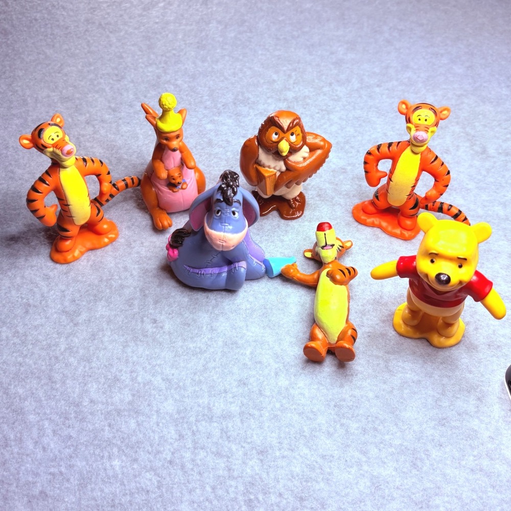 Disney Winnie the Pooh Friends PVC Figure Lot Tigger Eeyore Owl Kanga Roo Toy